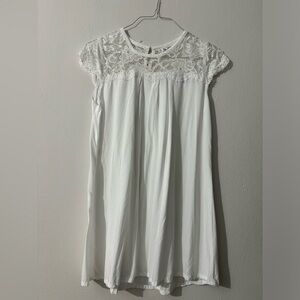 Women White Mini Dress, size: S/M